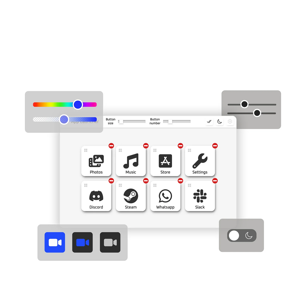 Tetra split keyboard with customizable hotkeys
